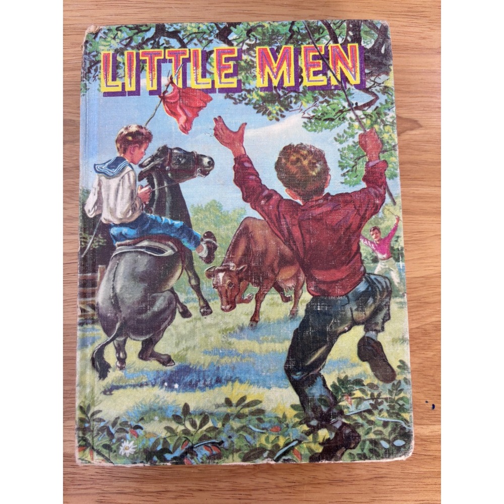 Whitman Little Men Hardcover Book Kids Multi Color 1955 Illustrated Alcott